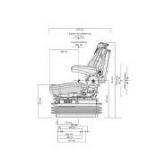 Siège de tracteur Gramer AG - Maximo G Succes tissu noir - course de suspension 100 mm - Z56069_2