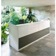 Banque d'accueil VOGUE - lignes épurées et habillage géométrique - personnalisable en coloris et modules_2