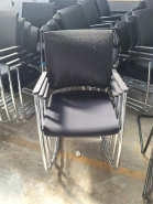 Chaise visiteur Ciello - Klöber d'occasion - cadre en acier inoxydable, assise ergonomique, design moderne_2