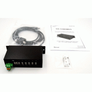 EXSYS EX-1596HMVS Hub métal USB 2.0 à 6 ports, protection de surtension 15KV ESD (rail DIN)_2