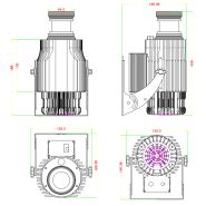 Projecteur gobo WT-RT8065 - Noble - LED rotatif extérieur 80W - Distance de projection 3-40m - IP65_2