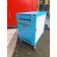 Armoire de rangement Moby Steelcase d'occasion - métal, serrure intégrée, design moderne_2