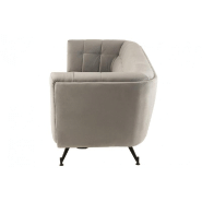 Canapé lounge Marianah gris clair - Structure bois - Revêtement velours capitonné - L207 x H78 x P82 cm_2