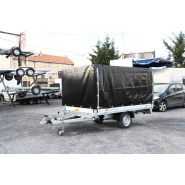 Remorque plateau avec roues dessous - Humbaur HN 132616 - 1 essieu, ridelles alu, structure modulaire_2