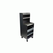 Desserte haute Hana Haute en compact et acier Gris Basalte VALERO_2