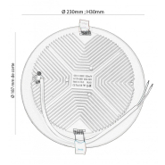 Downlight LED encastrable - 30W - 120° - Aluminium blanc - Réf DODS30W3K_2
