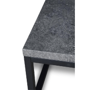 Table basse carrée 54 x 54 cm - métal noir et plateau mélaminé finition béton_2