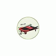 Chariot de transport pliable 4 roues 200kg -  ribimex_2