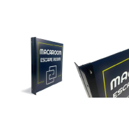 Enseigne drapeau en aluminium sans lumière - double face, graphisme personnalisable_2