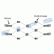 Filet en acier inox 316 adapté pour garde-corps sur mesure