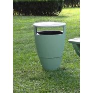 Medina - Cendrier corbeille 32L - Larusdesign - Fonte avec motifs géométriques marocains - Cendrier optionnel_2