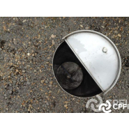 Bac de lancement 50 L - Demi-couvercle - Dimensions HT: 1140 mm, Diam: 310 mm - N° ARTICLE: BNC026_2