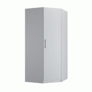 Composition armoire lit escamotable SMART-V2 blanc mat - Couchage 160x200 cm - Armoire 2 portes + angle dressing_2