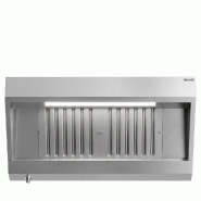Hotte murale inox statique 1m20 avec filtre et éclairage | Profondeur 700 mm_2