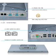 Panel PC industriel fanless 23,8 pouces Full HD - Intel Celeron J1900 - EVI-J024WCC_2