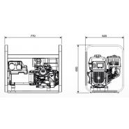 GE 7000 HBM - Groupe électrogène portatif Mosa - 5.5 kVA - Moteur Honda - Fréquence 50 Hz_2