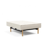 Innovation Living - Fauteuil Splitback Styletto Convertible Lit 90x115 cm - Pieds Obus Naturel - Tissu Bouclé Off White_2