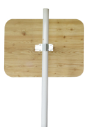 Miroir routier conforme - Gamme Jura - Diamètre 600 mm - Réflecteur Inox Poli - Cadre Bois Mélèze - Vision à 90°_2