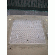 Trappe de regard avec cadre à sceller - Réf. 1910 et 6910 - aluminium/acier inoxydable - striée antidérapante_2