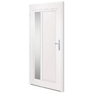 Vidaxl porte d'entrée blanc 98x200 cm pvc 3157094_2