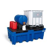 149461W - Bac de rétention en polyéthylène - stockage d'acides, bases et produits chimiques - capacité jusqu'à 2 cuves de 1000L_2