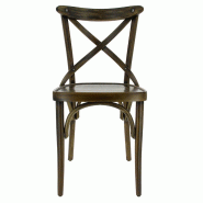 Chaise restaurant Chinon hetre cérusée - MARRON_2