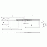 Glissière télescopique universelle SCHROFF, 1 U, 457L_2