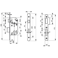 Serrure encastrable Monomax NF - Têtière noire - Pour porte d'entrée - Référence 00546830 - Marque THIRARD_2