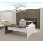 Bureau d'angle T45 avec caisson - Quadrifoglio. - 200, Gauche, Eucalyptus 53_3
