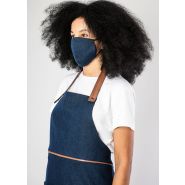 Tablier à bavette Antibes - denim avec détails simili-cuir - personnalisable et Made in France_2
