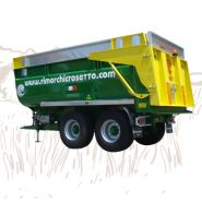 Benne agricole avec suspensions autoniveleuses et essieux industriels