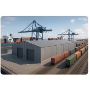 Entrepôt logistique démontable - Stockage palettes, flux rapides, e-commerce - Installation express, structure acier robuste_2