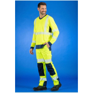 Tee-shirt manches longues col V haute visibilité - Visio Maille réf. 006*LHV - EN ISO 20471 classe 3_2