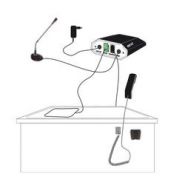 22450 - Boucles magnétiques pour malentendants - Deaco - OTIC 2 avec microphone col de cygne et combiné ergonomique - Dimensions : 36mm x 85mm x 110 mm_2