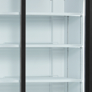Vitrine réfrigérée FSC - 2 ou 3 portes avec caisson lumineux - Extérieur blanc ou noir - Référence FSC1950S_2