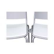 Siège de collectivité VEA - Chaise de réunion pied luge - Structure acier laqué ou chromé - Assise en polypropylène teinté_2