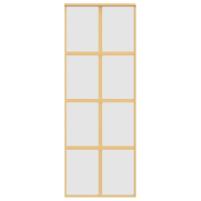 Vidaxl porte coulissante doré 76x205 cm verre esg dépoli et aluminium 155187_2