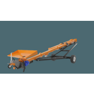 Vis à grains sur chariot à entrainement électrique à double spire Ø 160 mm - Trémie 2,50 m de largeur_2