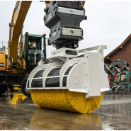 Balai rotatif hydraulique - Rouleau de balayage pour neige, sable, gravier ou terre_2