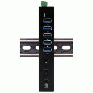 EXSYS EX-12297HMS HUB métallique 7 ports USB 3.2 Gen 2x1, 2x USB-C et 5x USB-A 3.2 Gen 1, pour table, mur et rail DIN_2