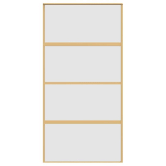Vidaxl porte coulissante doré 102,5x205 cm verre esg dépoli aluminium 155183_2