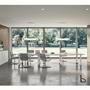 Grande table de réunion rectangulaire X7- Officity. - Blanc 9010, Blanc, 320_2