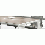 Table de réunion rectangulaire modèle X5 - Officity - 240, Blanc, Orme_2