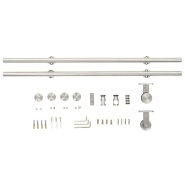 Vidaxl kit fixation porte coulissante 183 cm acier inoxydable argenté 142825_2