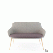 Canapé d'accueil Eneka bois - Sokoa - Gris/Mauve_2