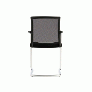 Lot de 2 sièges de réunion Adagio - dossier résille nylon - piètement luge acier chromé - empilable_2