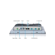 Panel PC industriel fanless 12.1 pouces 16:10 WXGA pour HMI, supervision et automatisation - EVI-12WAC avec façade IP66 et connectique complète_2
