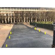 Demi-plaque pour la protection des sols - PVC recyclé, profilée antidérapante, 30 tonnes/m² - Remopla (103)_2