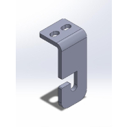 Équerre de fixation pour rouleau de retour - bande transporteuse - supportage de rouleaux axe 20 mm avec méplat 14 mm_3