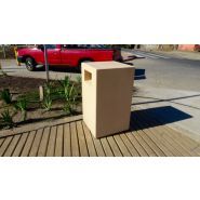 Versatil Plus - Poubelle publique Magourban - 65L - Béton préfabriqué Petra1 - Finition écaillée et imperméabilisée_2